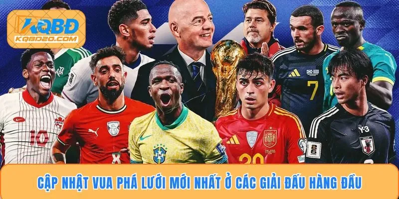 Cập nhật vua phá lưới mới nhất ở các giải đấu hàng đầu