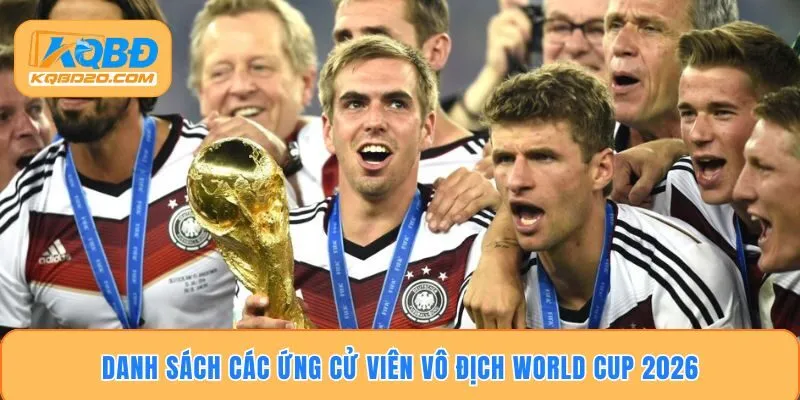 Danh sách các ứng cử viên vô địch World Cup 2026